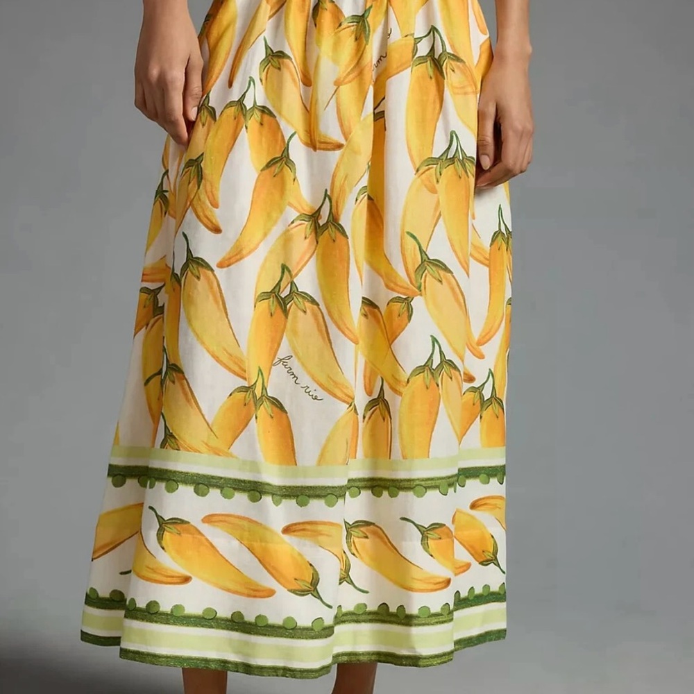 Farm Rio Pepper Printed Midi Skirt